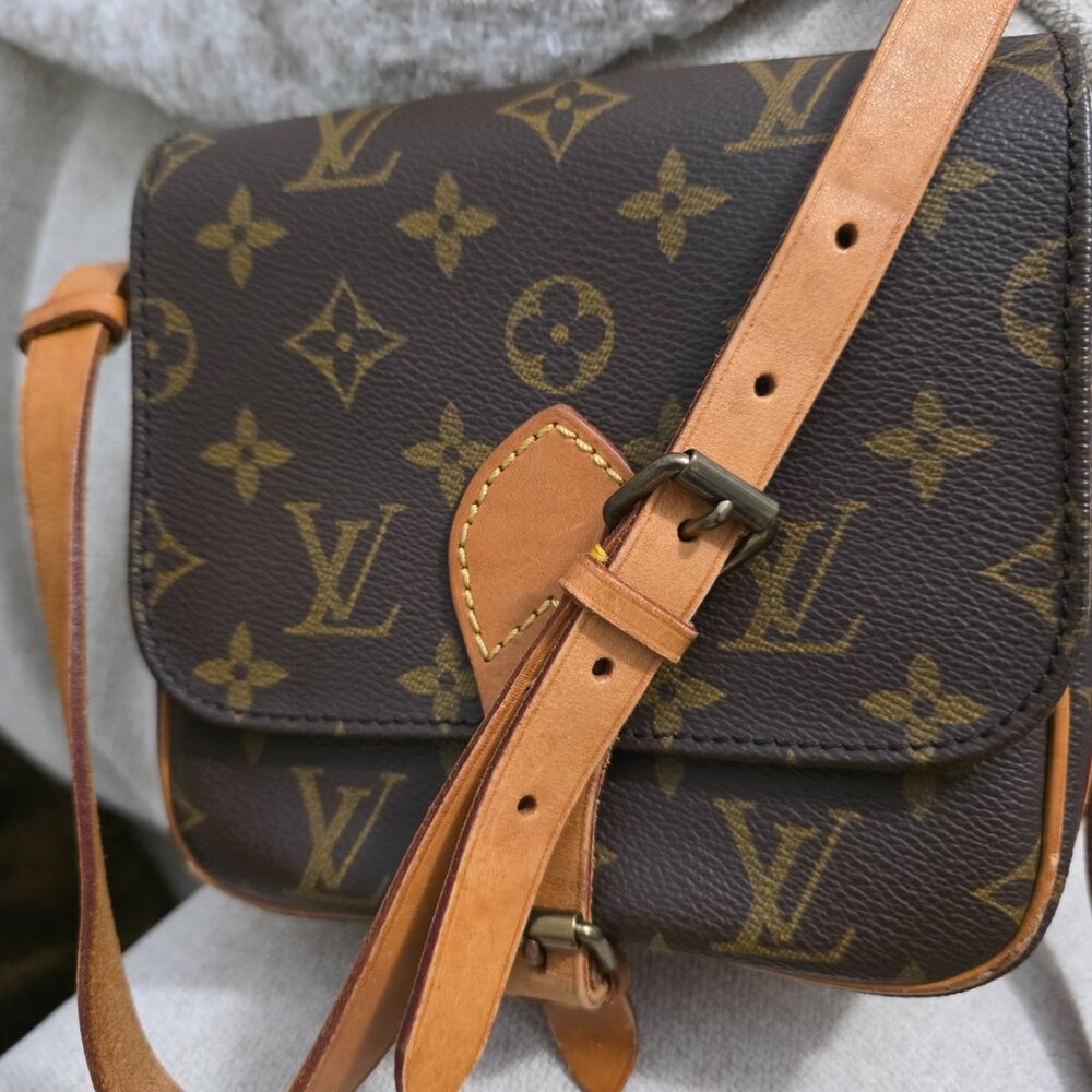 Bundle: LOUIS VUITTON Monogram Mini Cartouchiere Crossbody Bag And Long Wallet - Picture 2 of 16
